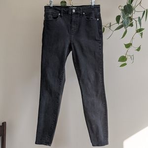 Madewell 10" High-Riser Skinny Jeans in Washed Black